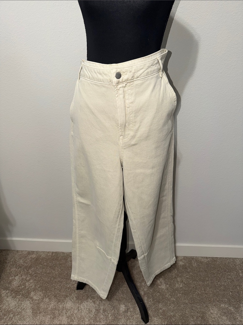78 & Sunny Cream Wide-Leg women’s denim cream Pants H1